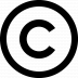 copyright flat icon