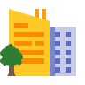 sympathic city flat icon