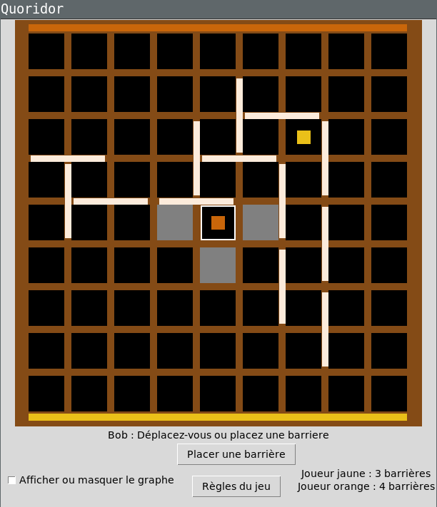 Fenêtre du jeu refaite avec Tkinter